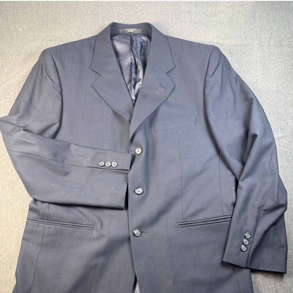 Dario di Napoli Mens Navy Blue‎ 100% Wool Blazer Jacket